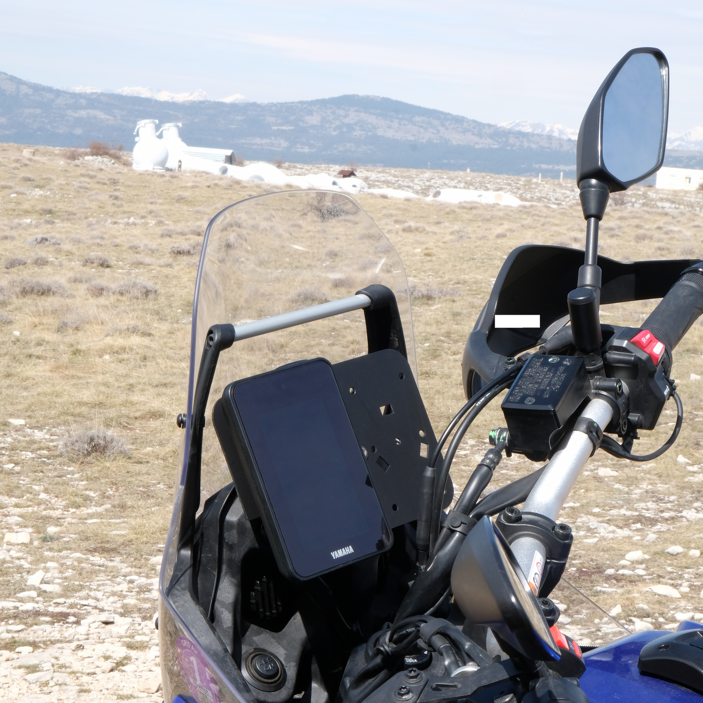 Black Aluminum Phone Holder - TFT Screen Shift Plate for Yamaha Ténéré 700 (2nd Generation)
